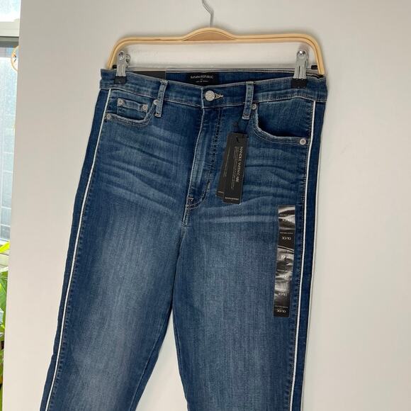 NEW Banana Republic Side Stripe Skinny Jeans Size 10 - Picture 6 of 7